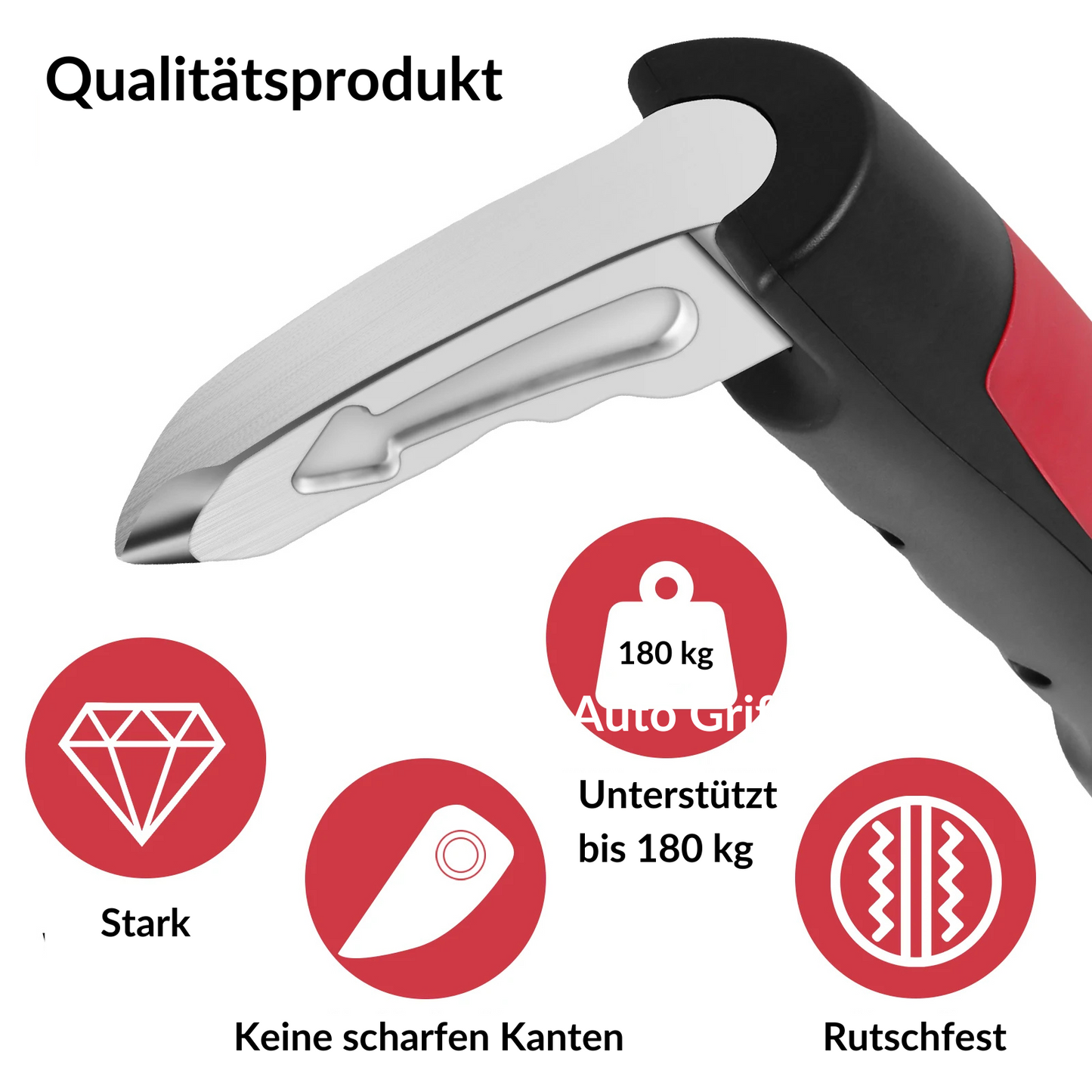 2 in 1 Auto Griff  – Hilfe beim Auto Aussteigen & Notfall-Werkzeug zum Scheibenbrechen (Keine Versandkosten)
