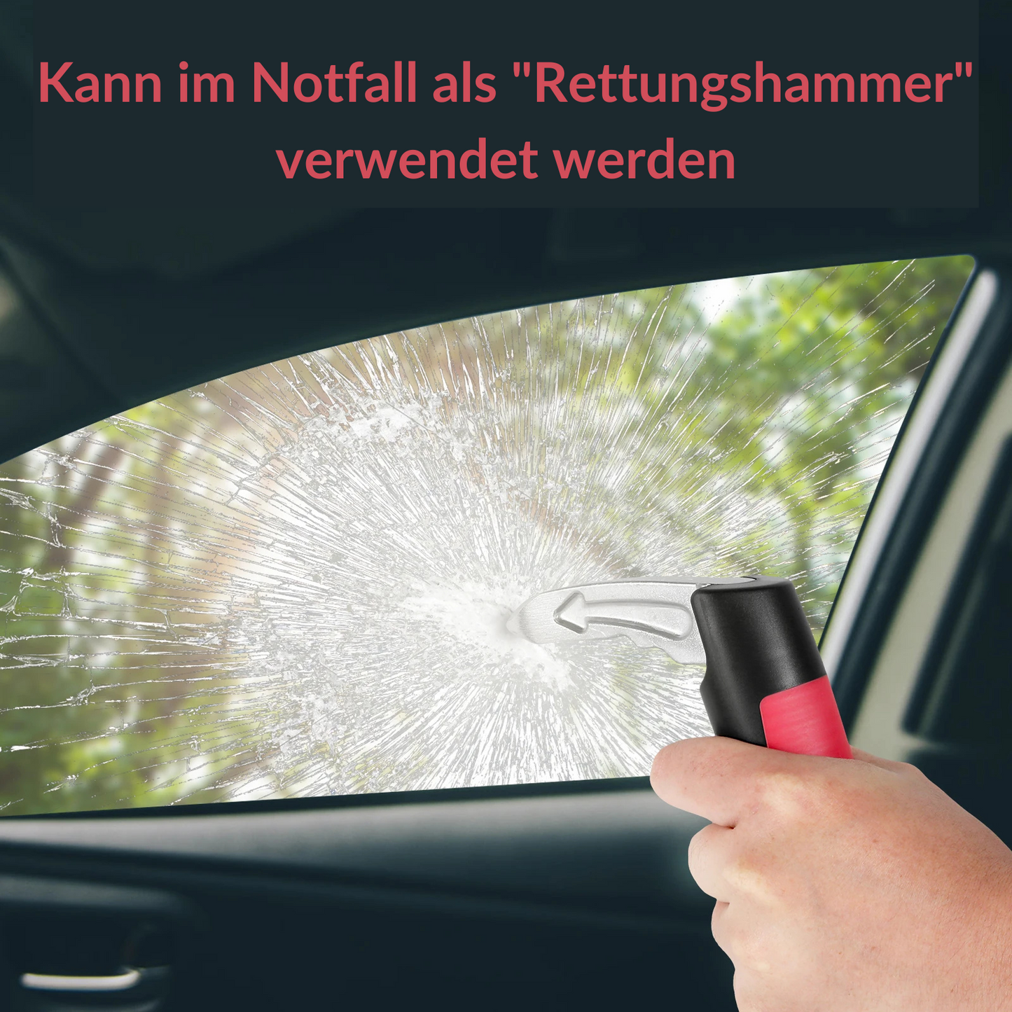 2 in 1 Auto Griff  – Hilfe beim Auto Aussteigen & Notfall-Werkzeug zum Scheibenbrechen (Keine Versandkosten)