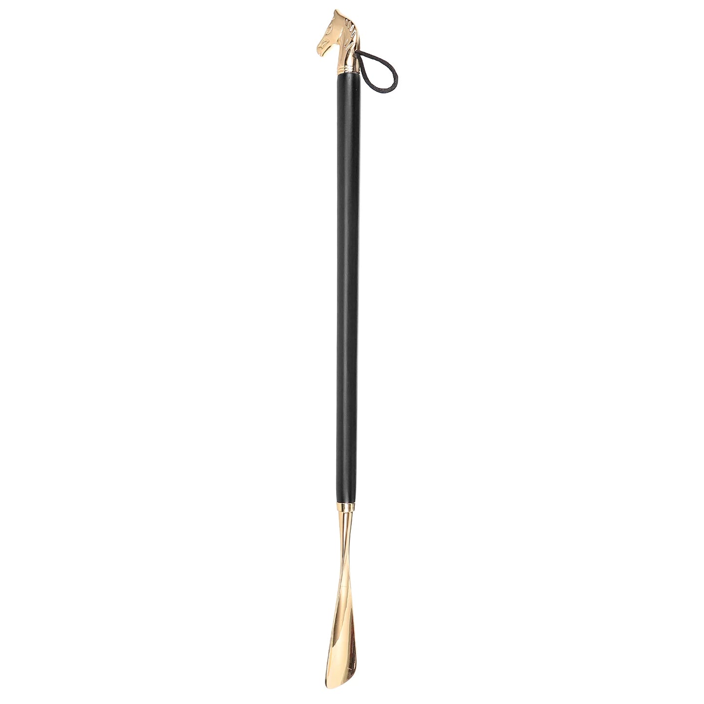 Metall-Schuhlöffel mit Pferdekopf, 56 cm lang, braun – Praktische Hilfe beim Schuhe Anziehen, hochwertig & langlebig (keine Versandkosten)