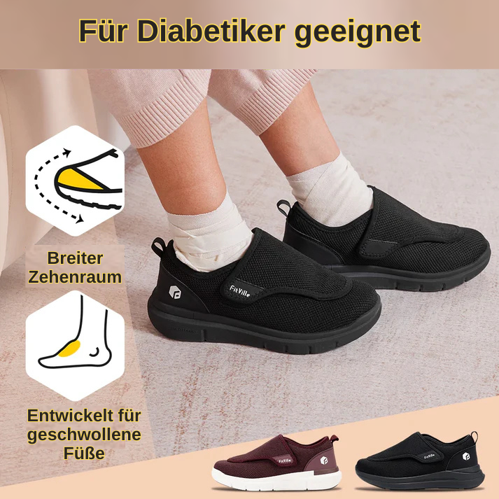 Bequemer Damen-Sneaker - Extra breiter Einstieg (Keine Versandkosten)