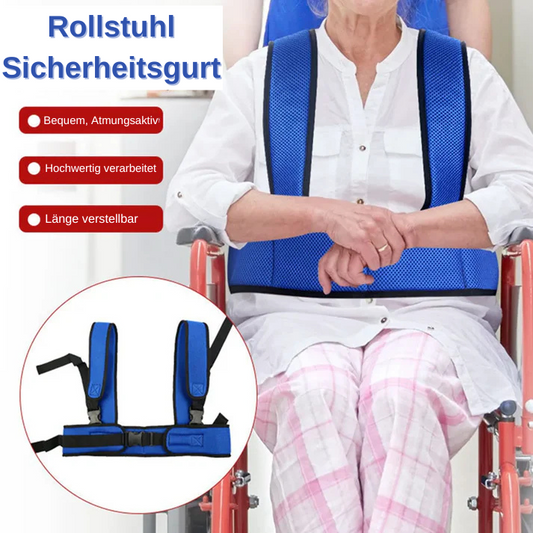 Rollstuhl Sicherheitsgurt – Schutz vor Herausfallen und Vorkippen, Stabilität und Sicherheit für den ganzen Oberkörper (keine Versandkosten)