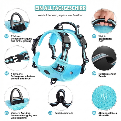 Anti-Zug Hundegeschirr (Gepolstert & Verstellbar)