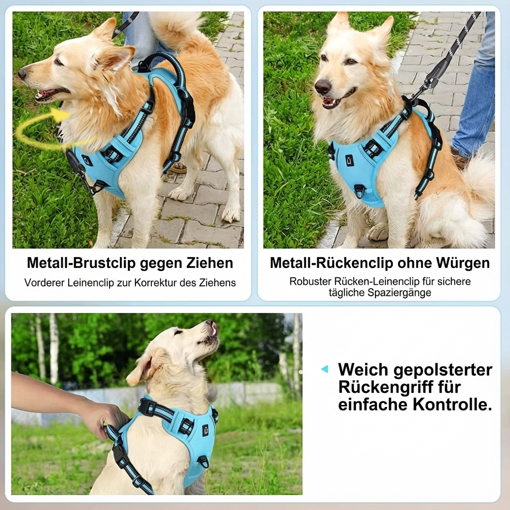 Anti-Zug Hundegeschirr (Gepolstert & Verstellbar)