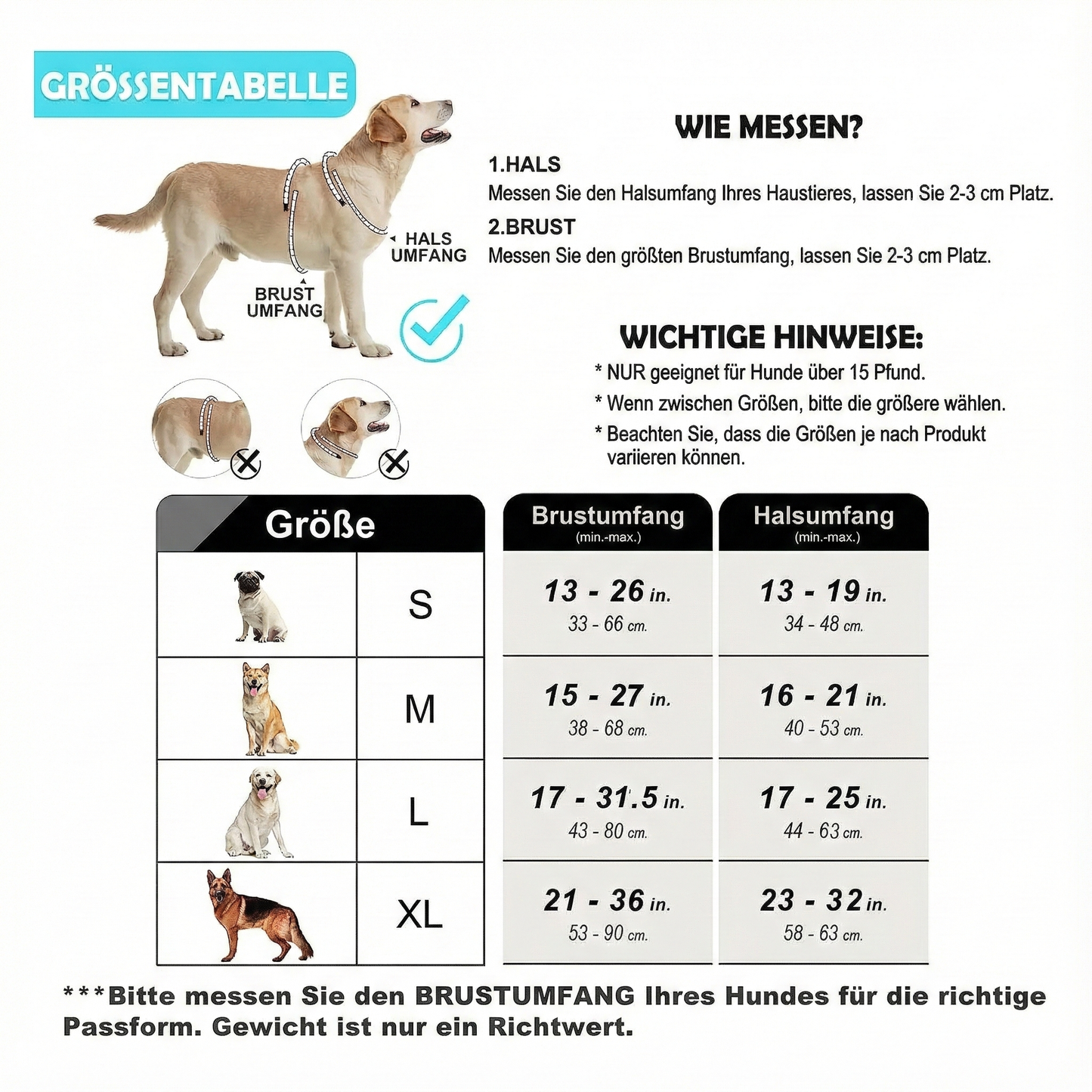 Anti-Zug Hundegeschirr (Gepolstert & Verstellbar)