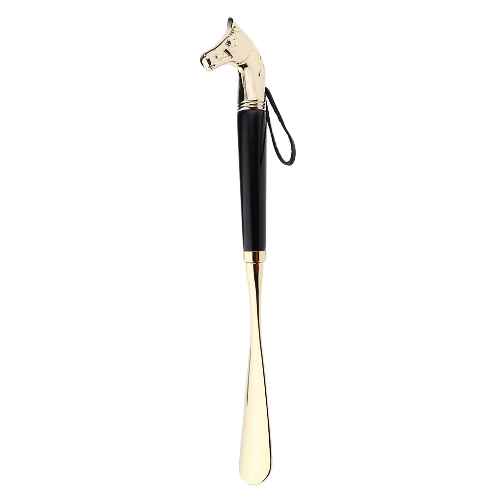 Metall-Schuhlöffel mit Pferdekopf, 32 cm lang – Praktische Hilfe beim Schuhe Anziehen, hochwertig & langlebig (keine Versandkosten)