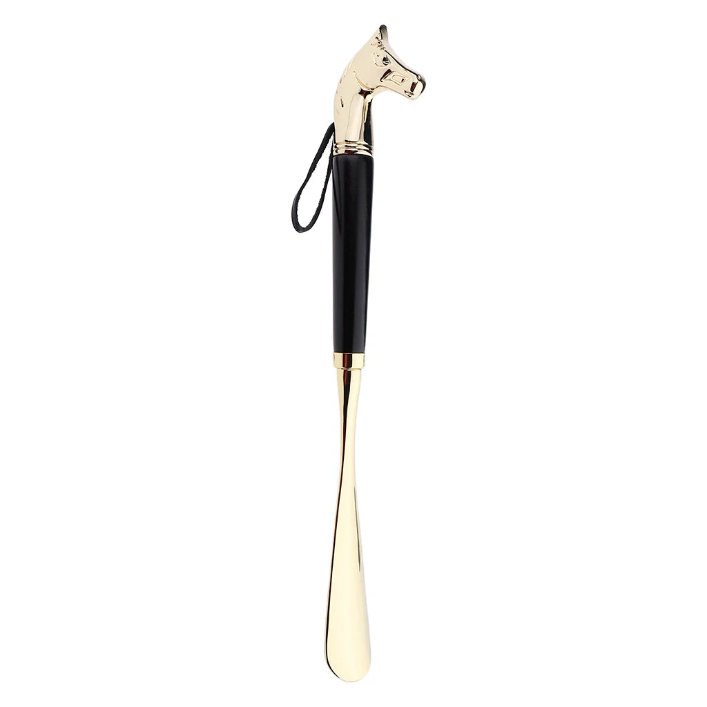 Metall-Schuhlöffel mit Pferdekopf, 32 cm lang – Praktische Hilfe beim Schuhe Anziehen, hochwertig & langlebig (keine Versandkosten)