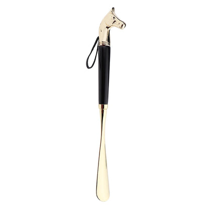 Metall-Schuhlöffel mit Pferdekopf, 32 cm lang – Praktische Hilfe beim Schuhe Anziehen, hochwertig & langlebig (keine Versandkosten)