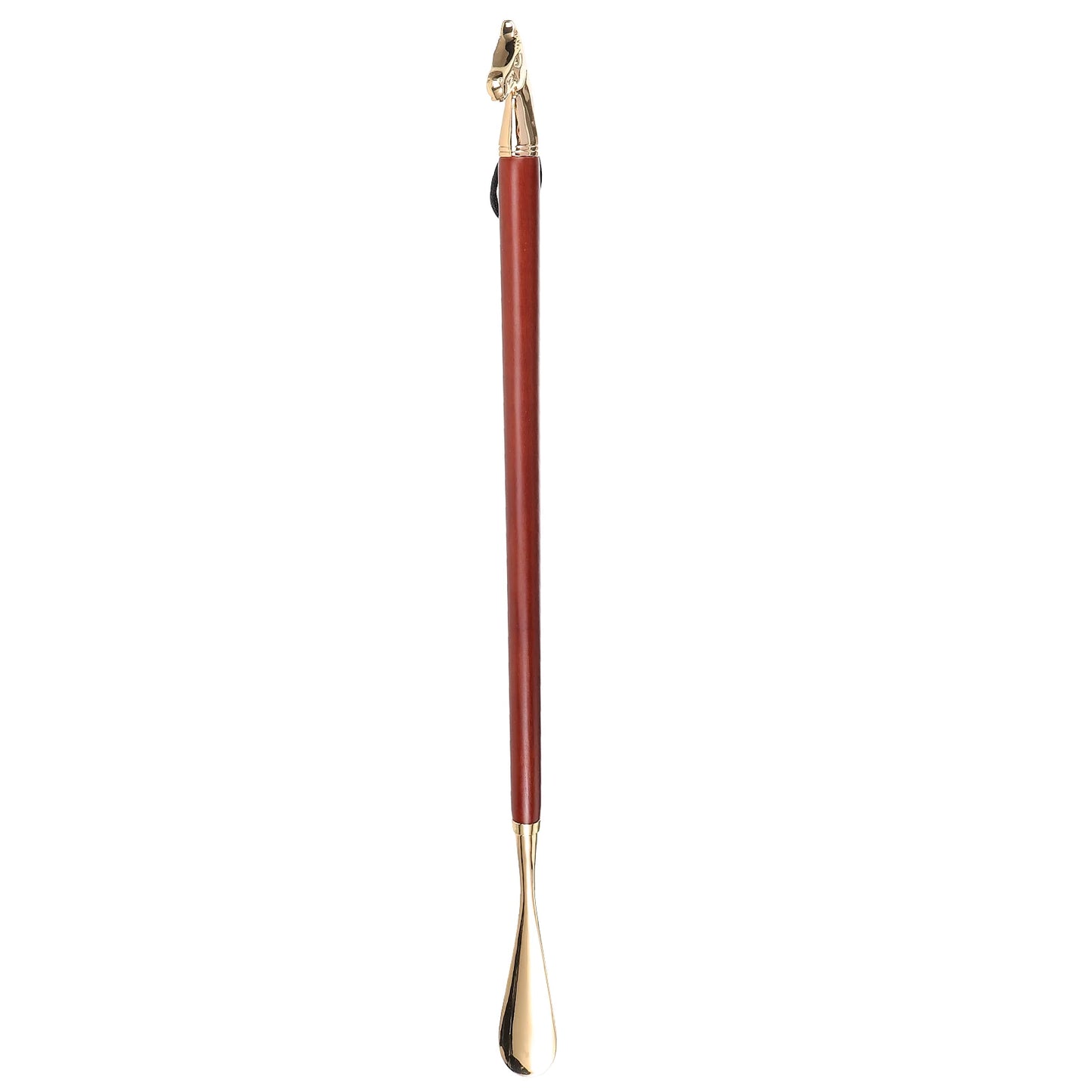 Metall-Schuhlöffel mit Pferdekopf, 56 cm lang, braun – Praktische Hilfe beim Schuhe Anziehen, hochwertig & langlebig (keine Versandkosten)