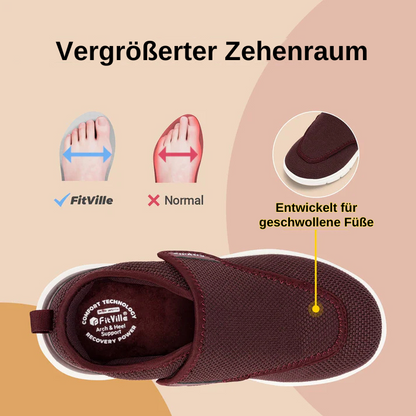 Bequemer Damen-Sneaker - Extra breiter Einstieg (Keine Versandkosten)